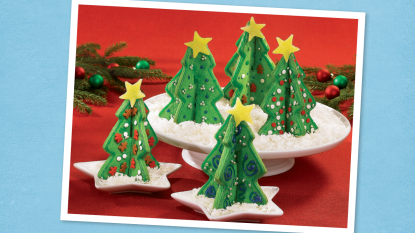 3-D Christmas Tree Cookies (Christmas tree cookies)