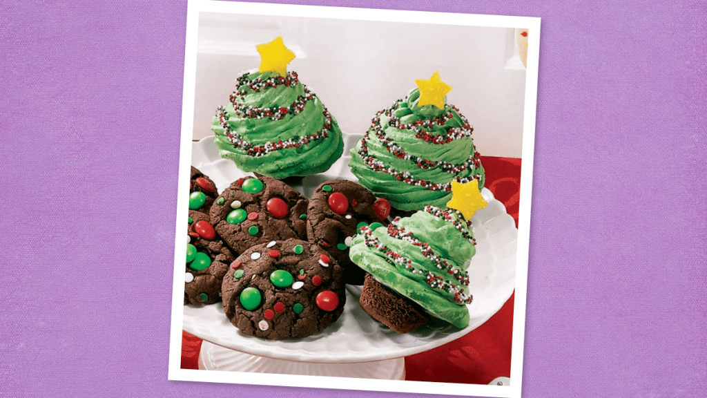 Christmas Tree Meringues (Christmas tree cookies)