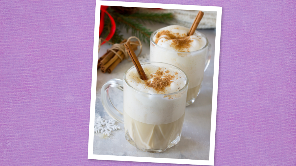 Creamy Cinnamon Eggnog (Christmas cocktails)