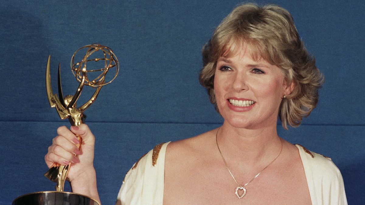 Sharon Gless with her Emmy Award, 1986