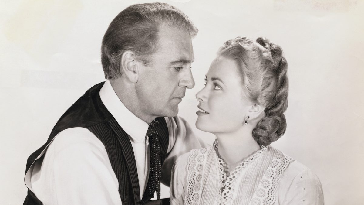 Gary Cooper and Grace Kelly in a promotional portrait for High Noon, 1952