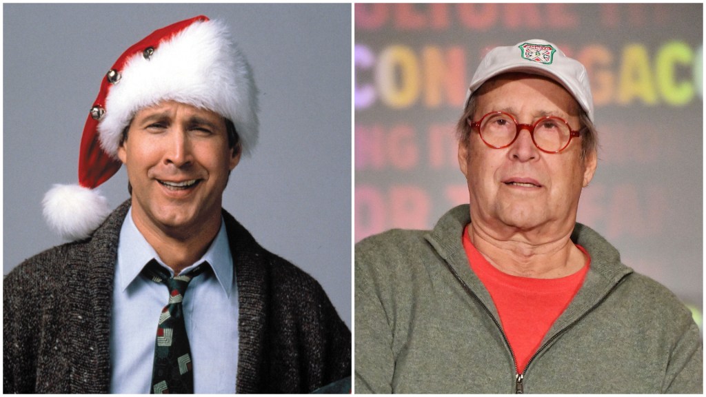 Chevy Chase, then and now National Lampoon's Christmas Vacation Cast