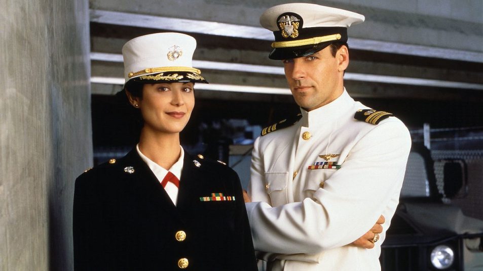 JAG cast members David James Elliott and Catherine Bell, 1990s