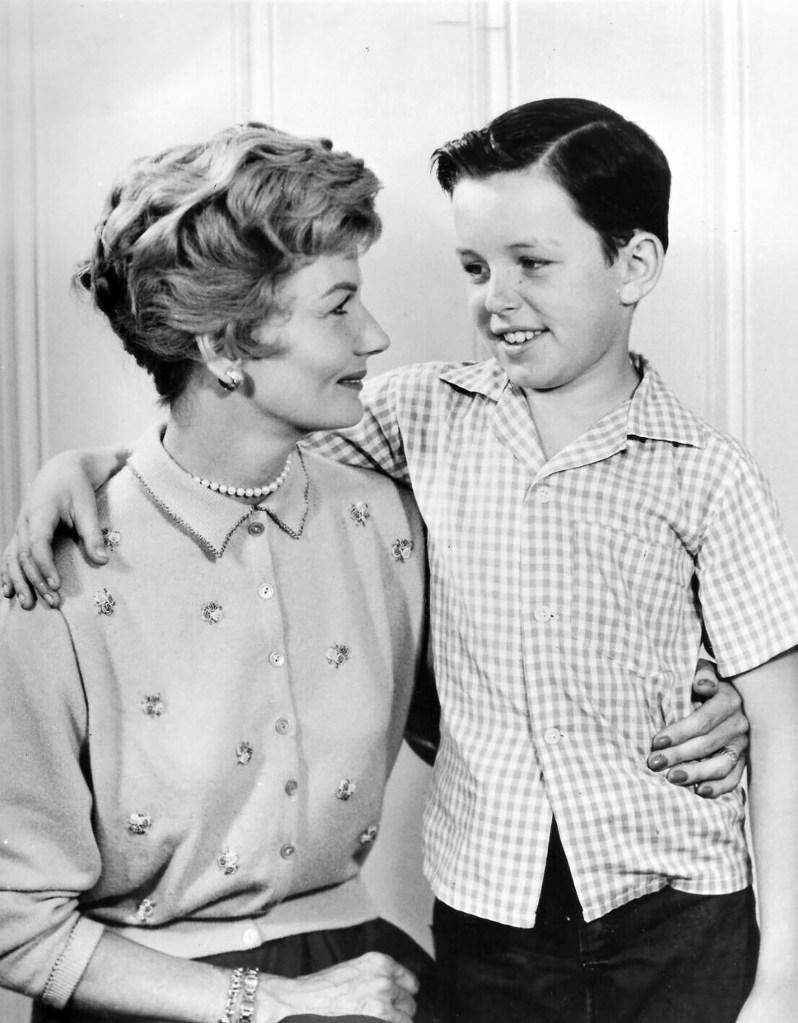 Barbara Billingsley and Jerry Mathers