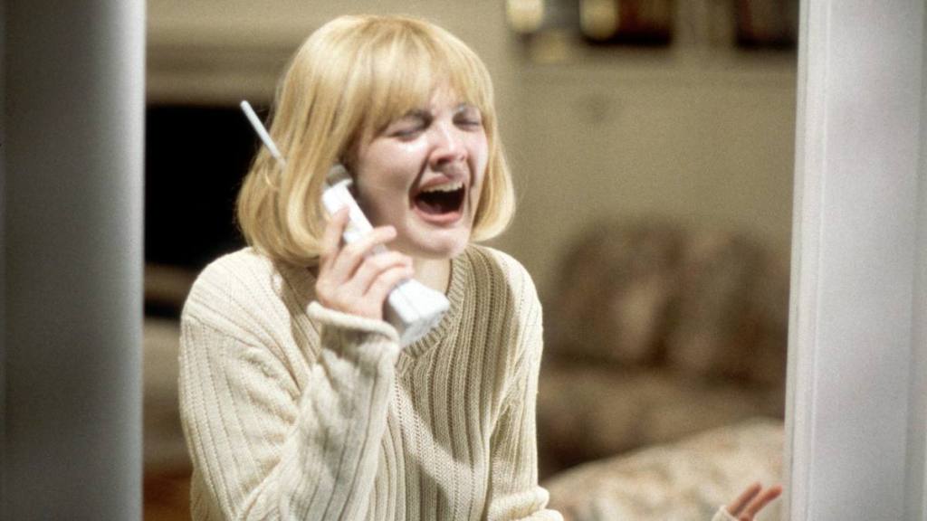 Woman screaming while on the phone