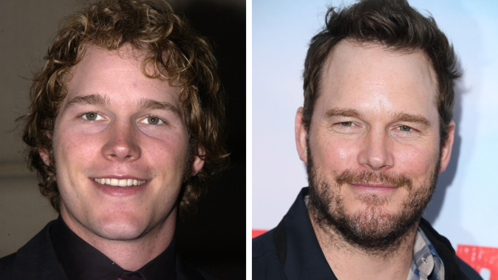 Chris Pratt in 2003 and 2023