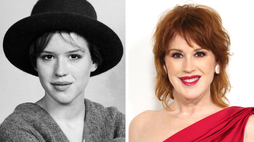 Molly Ringwald in 1985 and 2023