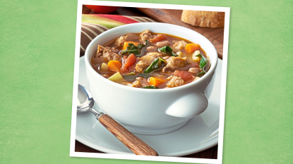 Sausage & Veggie Minestrone (dump and go slow cooker recipes)