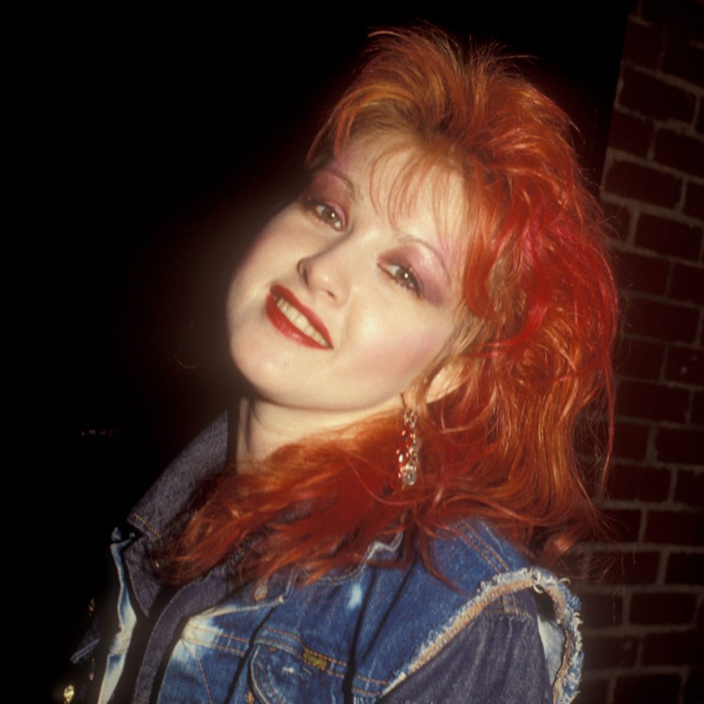 Cyndi Lauper and iconic her bright red hair, 1984 