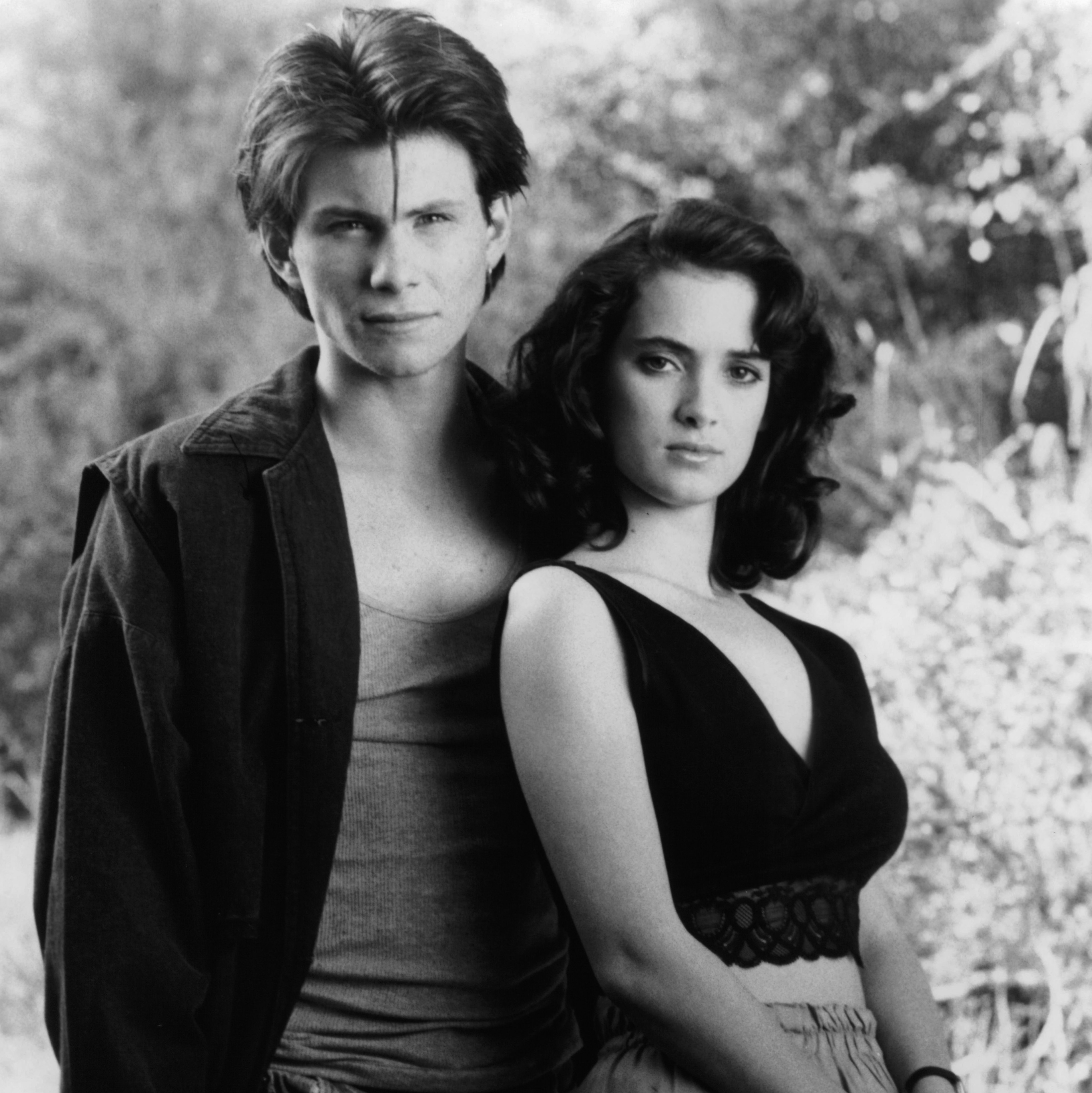 Portrait of Christian Slater and Winona Ryder for Heathers, 1988