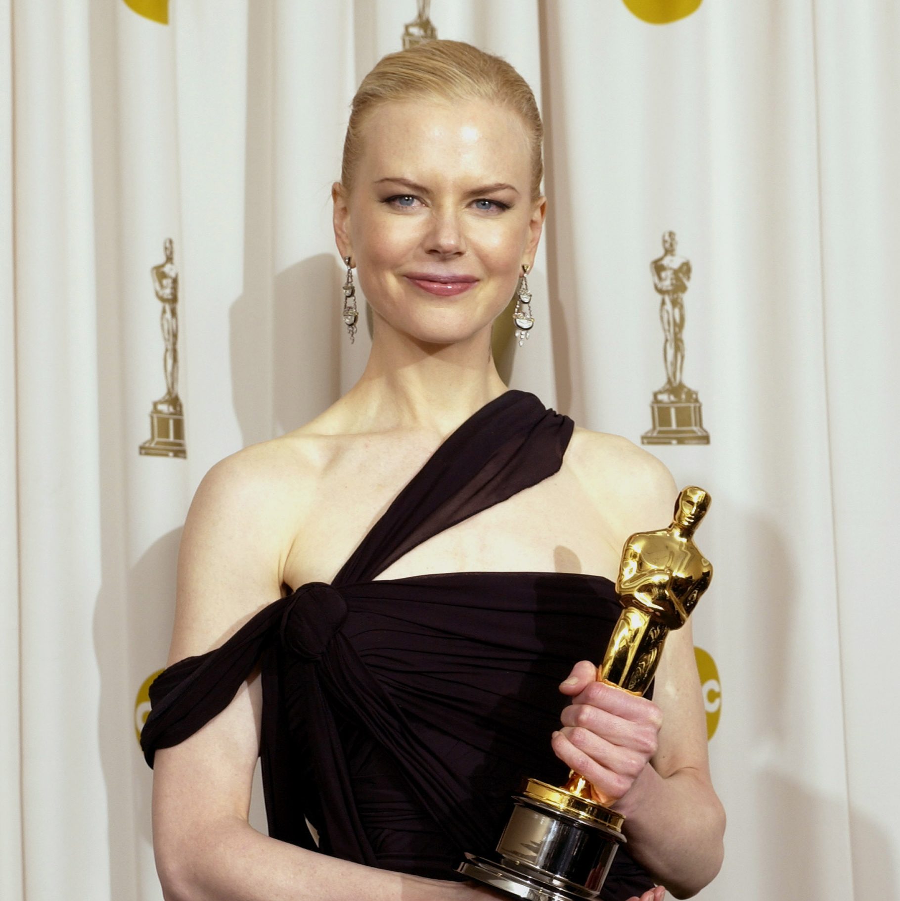 Nicole Kidman wins the Oscar for Best Actress for her work in The Hours, 2003 