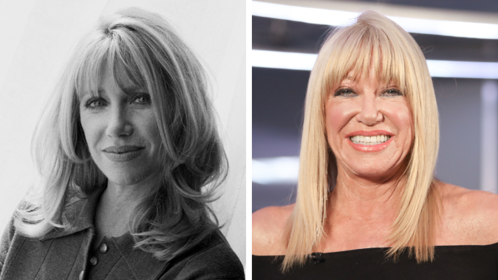 Suzanne Somers from Step by Step. Left: 1994; Right: 2020