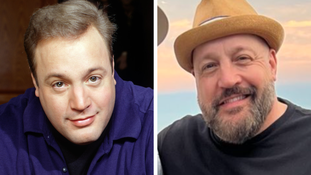 Kevin James in 1999 and 2023