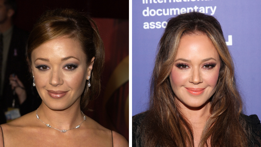 Leah Remini in 2001 and 2019