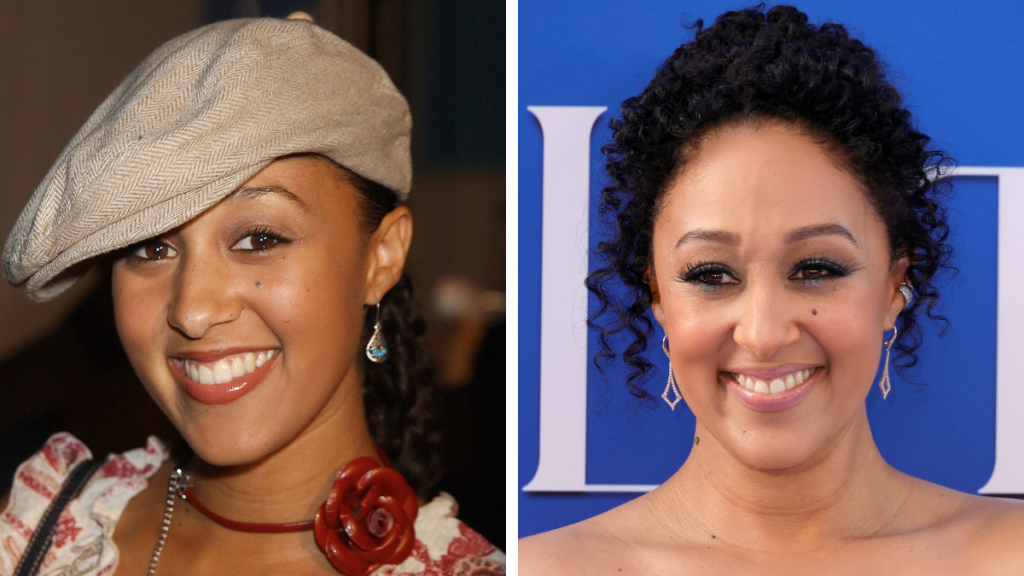 Tamera Mowry-Housley in 2002 and 2023