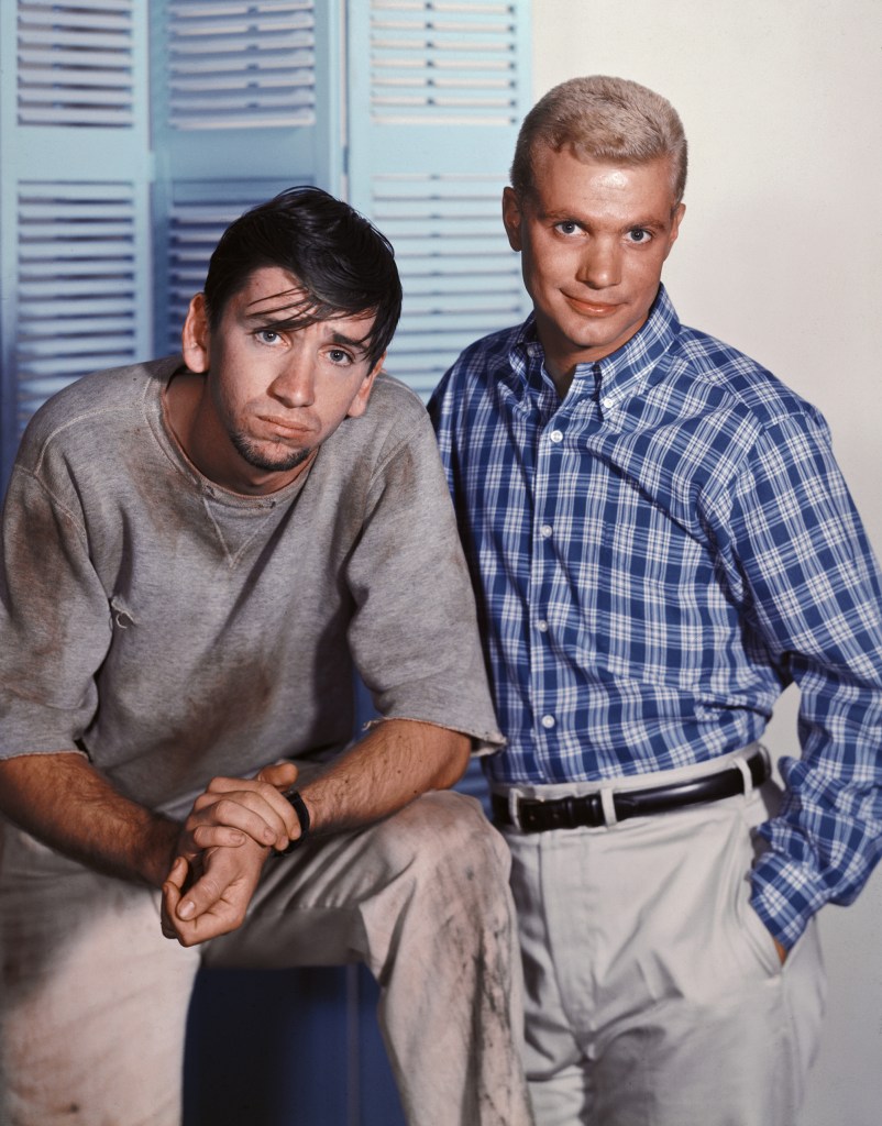 1950s TV Sitcoms: Bob Denver and Dwayne Hickson in The Many Loves of Dobie Gillis, 1961