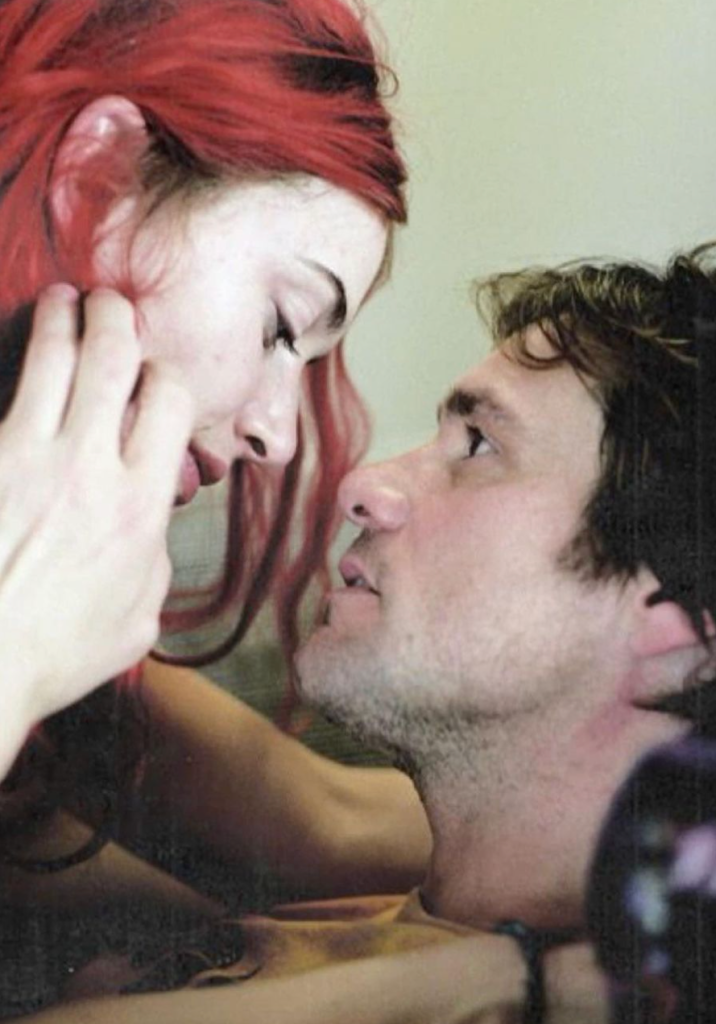 With Kate Winslet 'Eternal Sunshine of the Spotless Mind' 2004