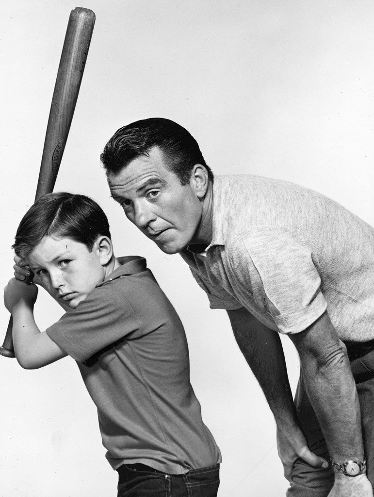 Jerry Mathers and Hugh Beaumont