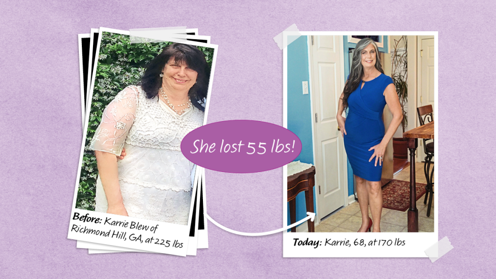 Before and after of Karrie Blew; does turmeric help you lose weight