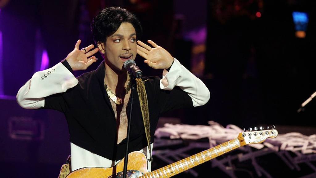 Prince with guitar