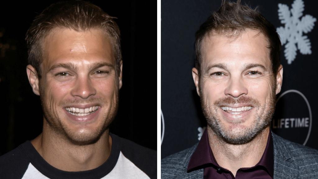 George Stults in 2002 and 2019