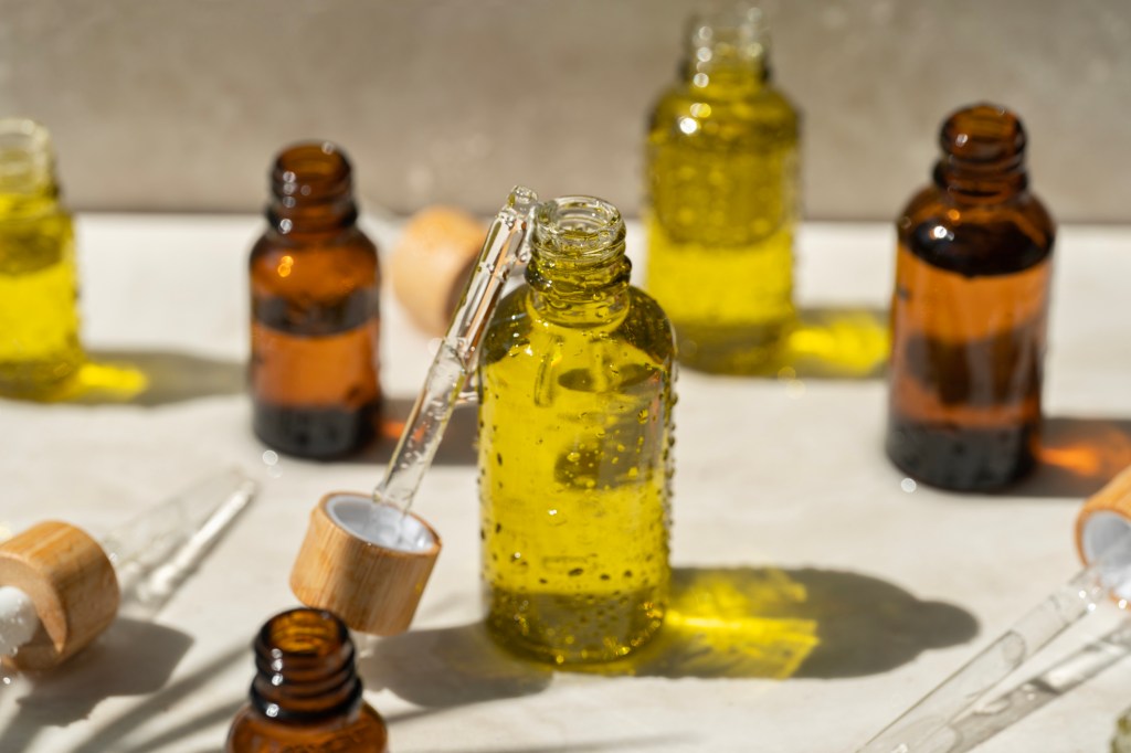 bottles of hot oil treatments