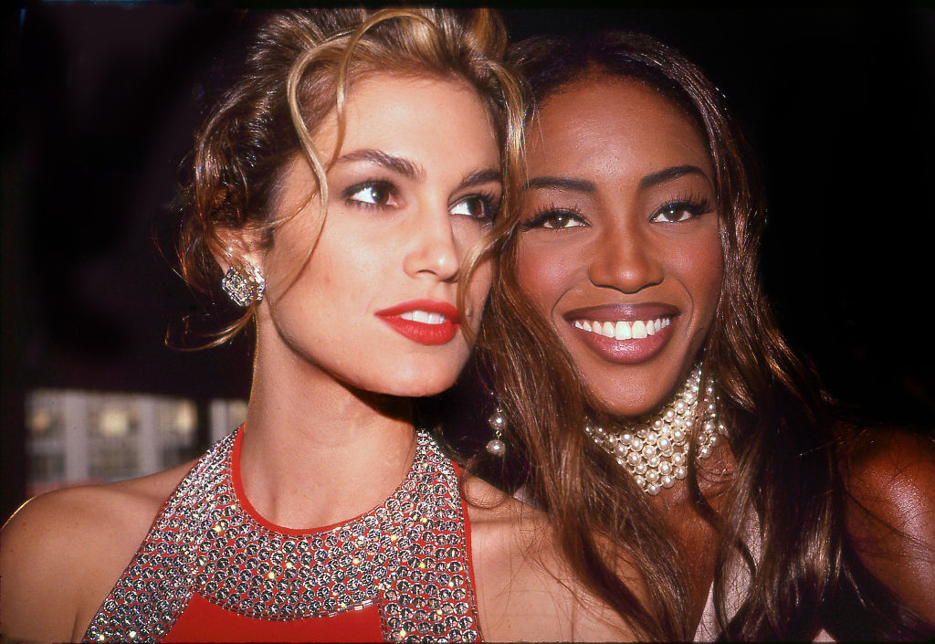 80s supermodels Cindy Crawford and Naomi Campbell