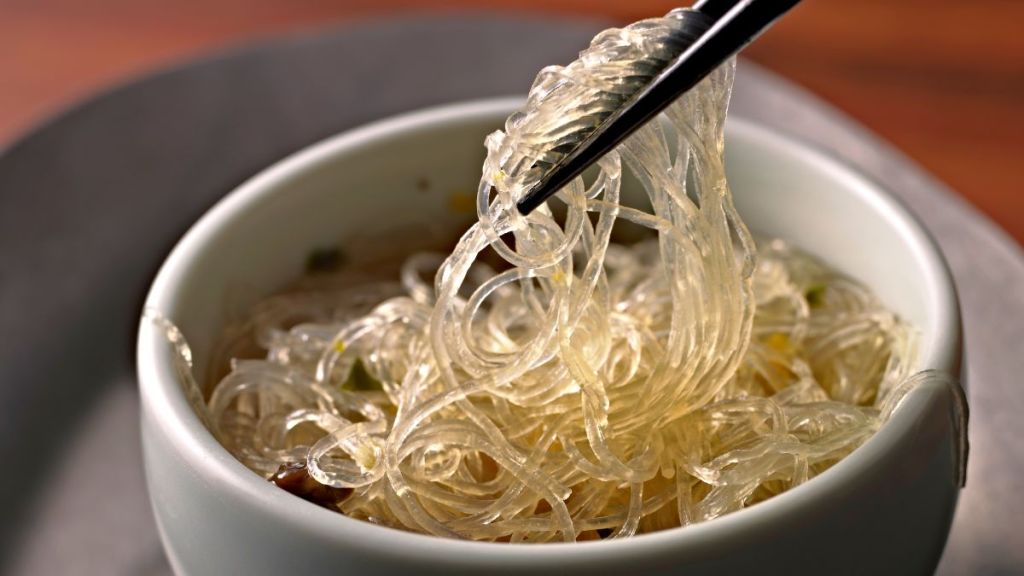 glass noodles in bowl