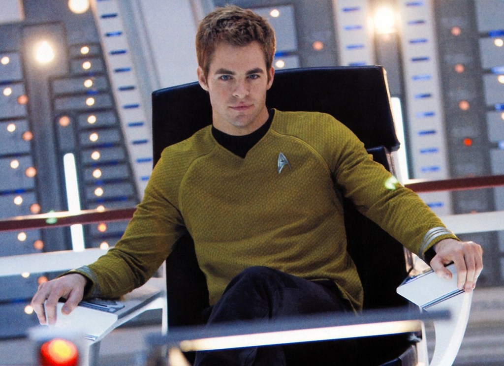 Chris Pine as Captain Kirk in 2009's Star Trek