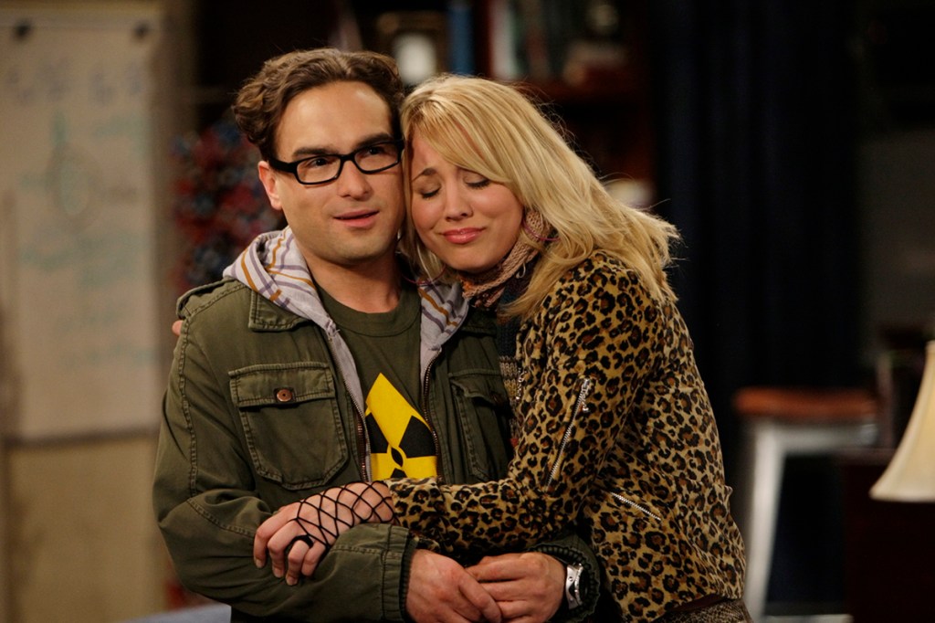 Johnny Galecki and Kaley Cuoco in 2007
