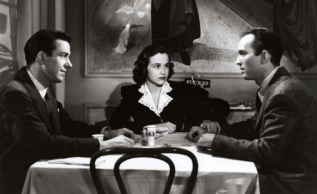 Hugh Beaumont, Kim Hunter and Erford Gage in 1943's The Seventh Victim