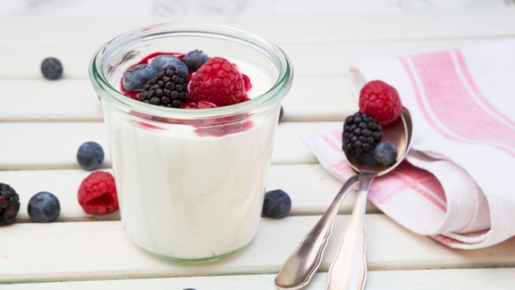whipped ricotta mousse dessert with summer berries
