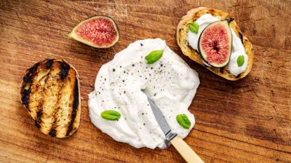 whipped ricotta spread with figs and toast
