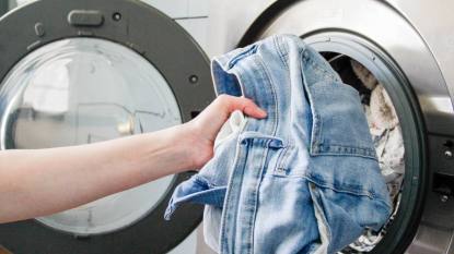 How to wash jeans: Putting denim clothing into a washing machine