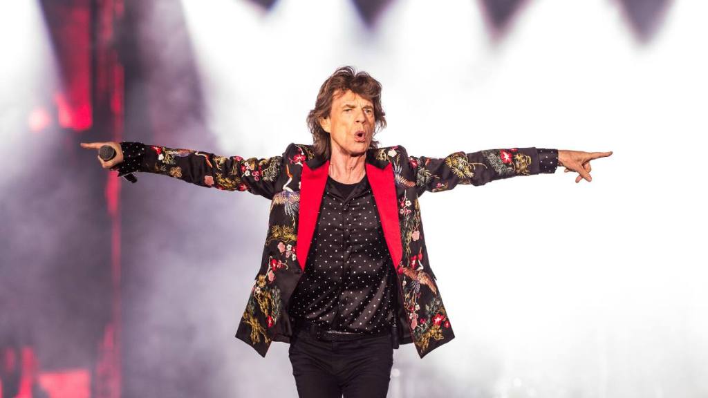 Mick Jagger performing