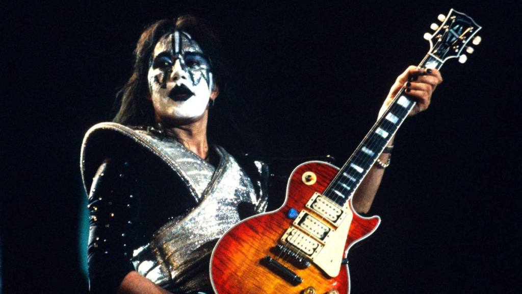 Ace Frehley playing guitar