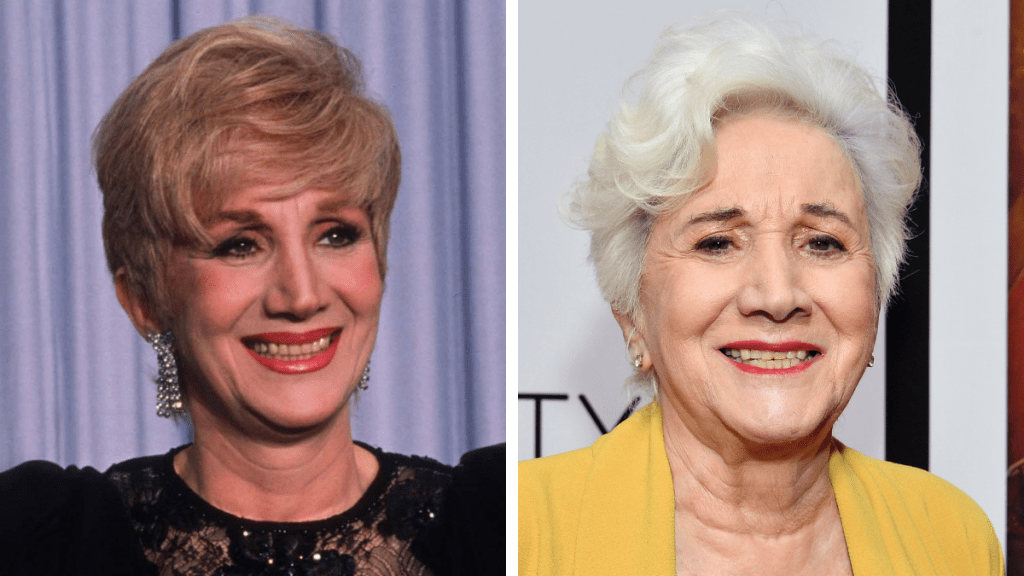 Olympia Dukakis in 1988 and 2019