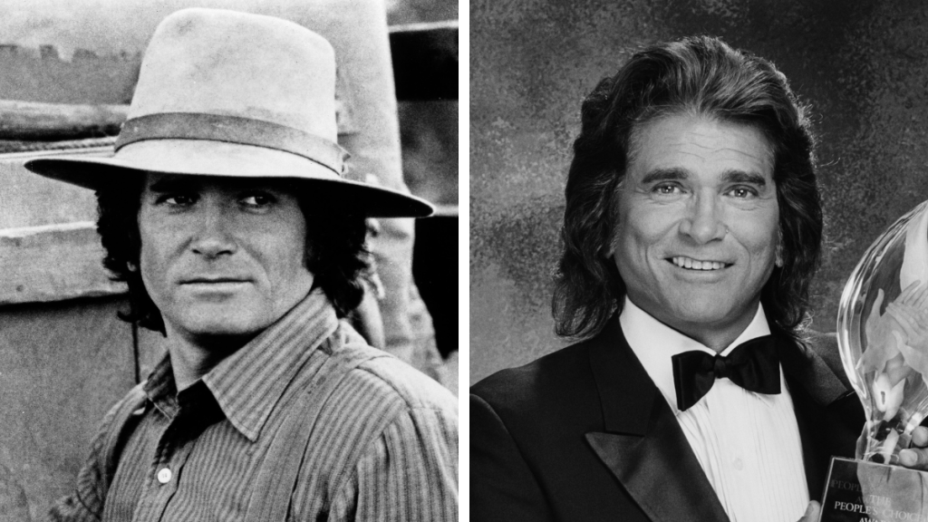 Michael Landon in 1974 and 1989