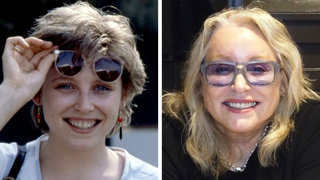 Gina Schock in 1983 and 2022 