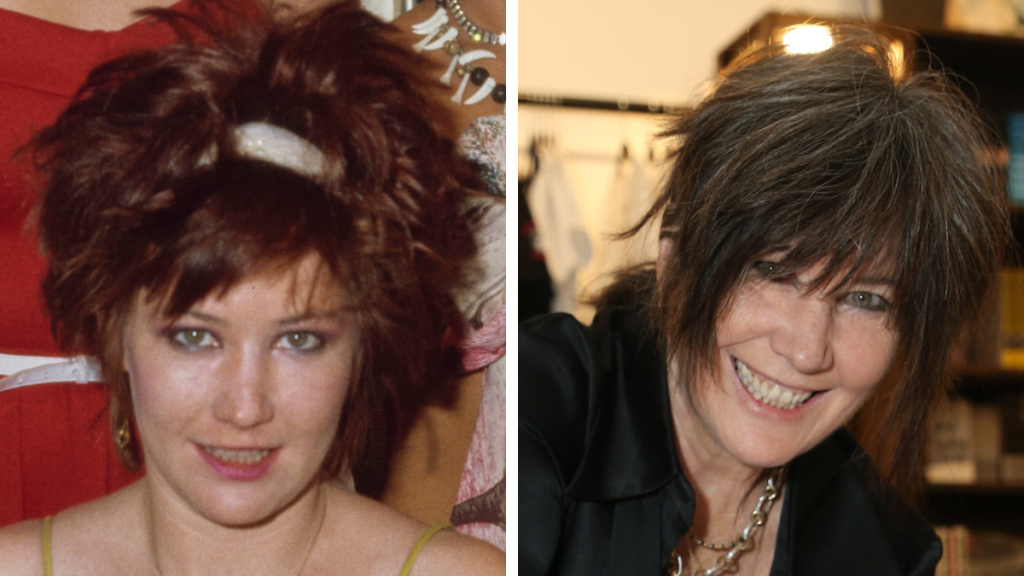 Kathy Valentine in 1983 and 2021 