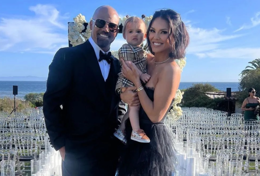 Shemar Moore and Jesiree Dizon with daughter Frankie Meleine, 13 months