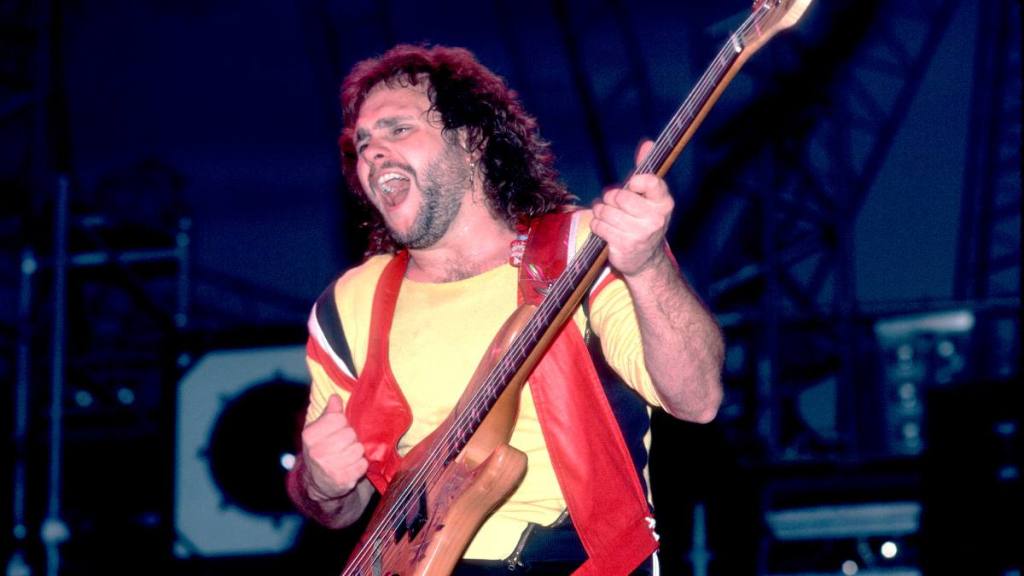 Michael Anthony playing guitar