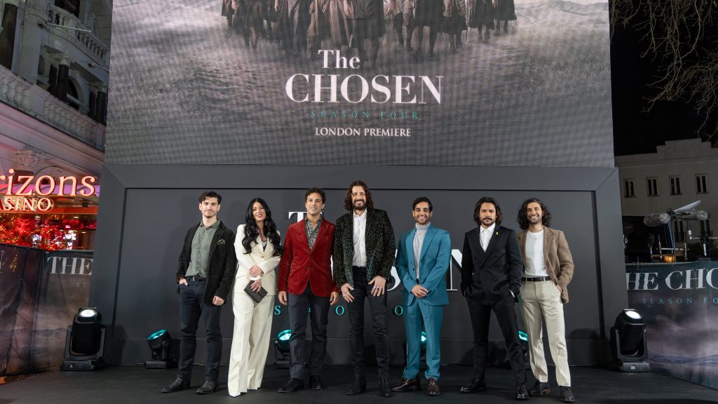 The Chosen cast, George H. Xanthis, Elizabeth Tabish, Alaa Safi, Jonathan Roumie, Paras Patel, Shahar Isaac and Noah James, 2024