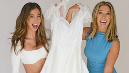 Denise Austin: Denise and daughter Katie with Denise's wedding dress!