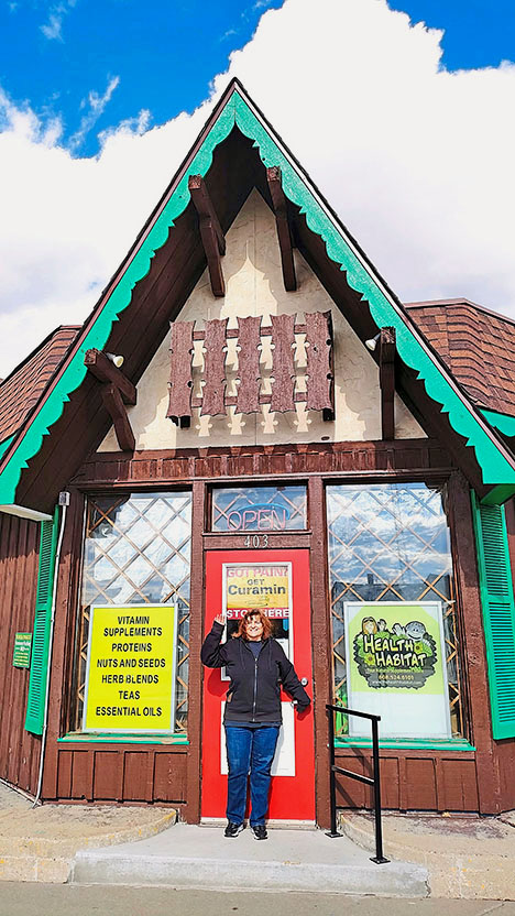 Terri Nielson outside of her store.