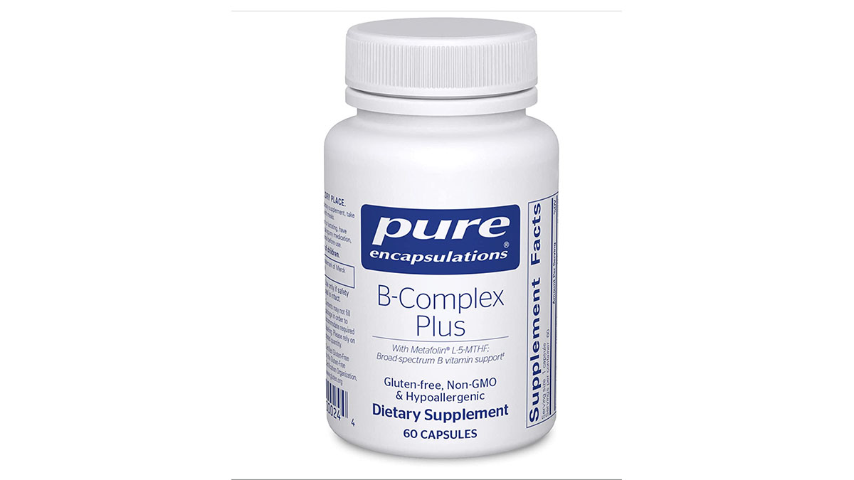 bottle of B complex vitamin