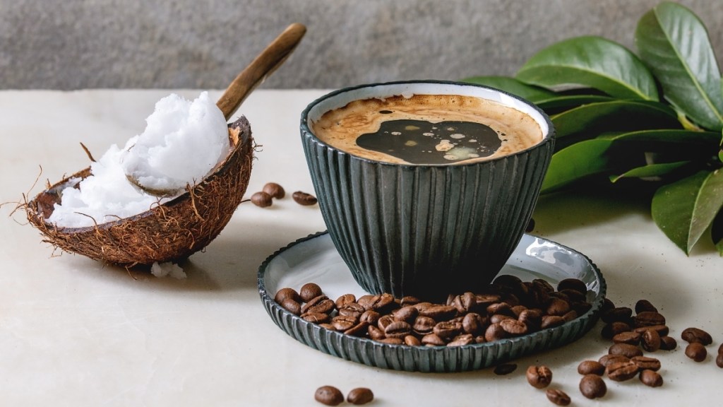 Coffee with coconut oil
