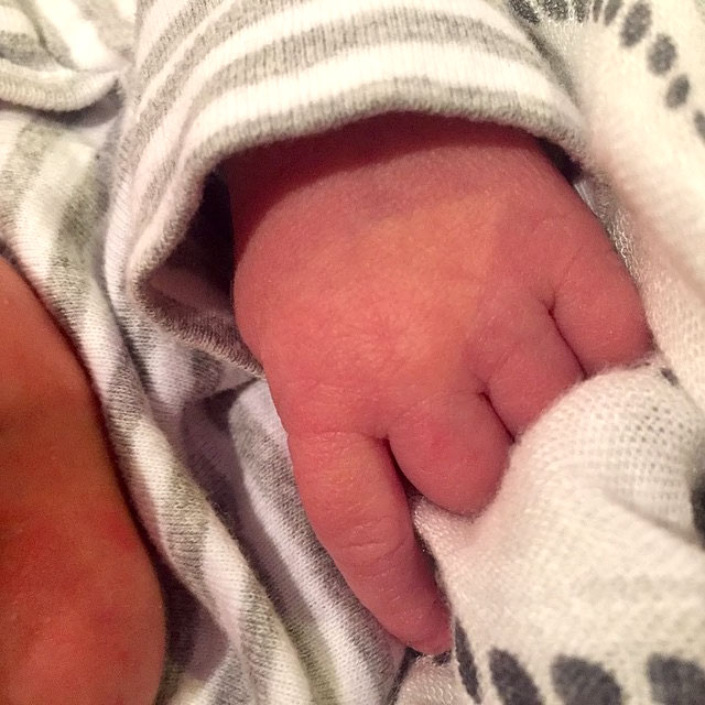 Carrie Underwood's baby in Instagram post.