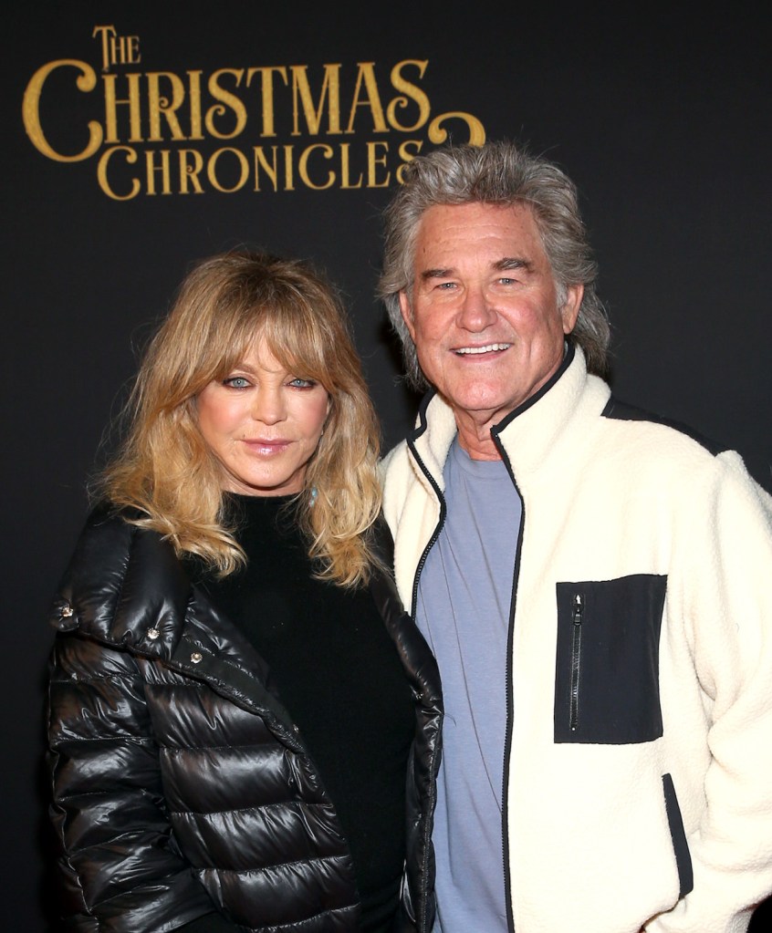 Hawn and Kurt Russell attend Netflix's "The Christmas Chronicles: Part Two" Drive-In Event at The Grove on November 19, 2020 in Los Angeles, California.