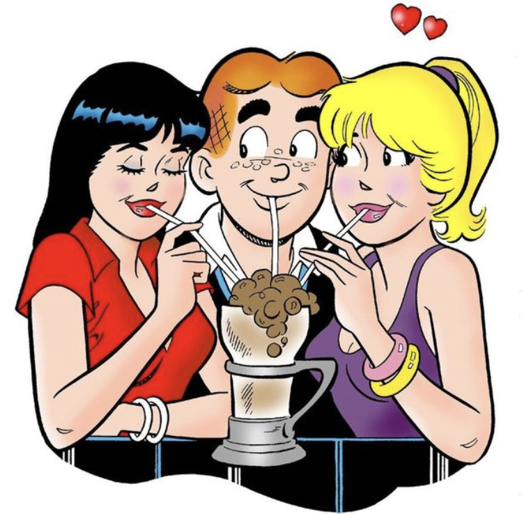 Betty and Veronica with Archie